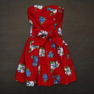 Strapless Floral Summer Dress S